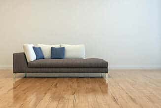 Photo of a sofa after being delivered to a house in Gloucester.